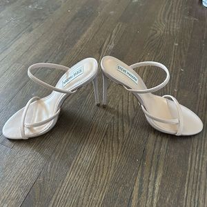 Tan open toe heel
